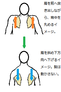 肩 肩甲骨周りの筋肉を解すためのダイナミックストレッチ ジャイロボール適当指南書